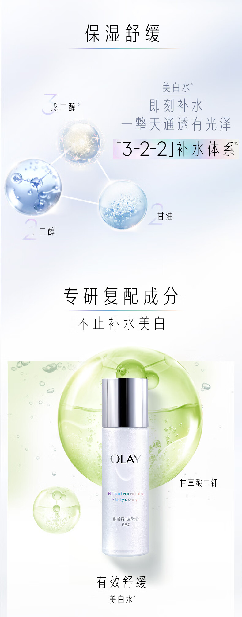 玉兰油（OLAY）美白水乳150ml化妆水精华水爽肤水女士护肤品补水保湿烟酰胺抗糖