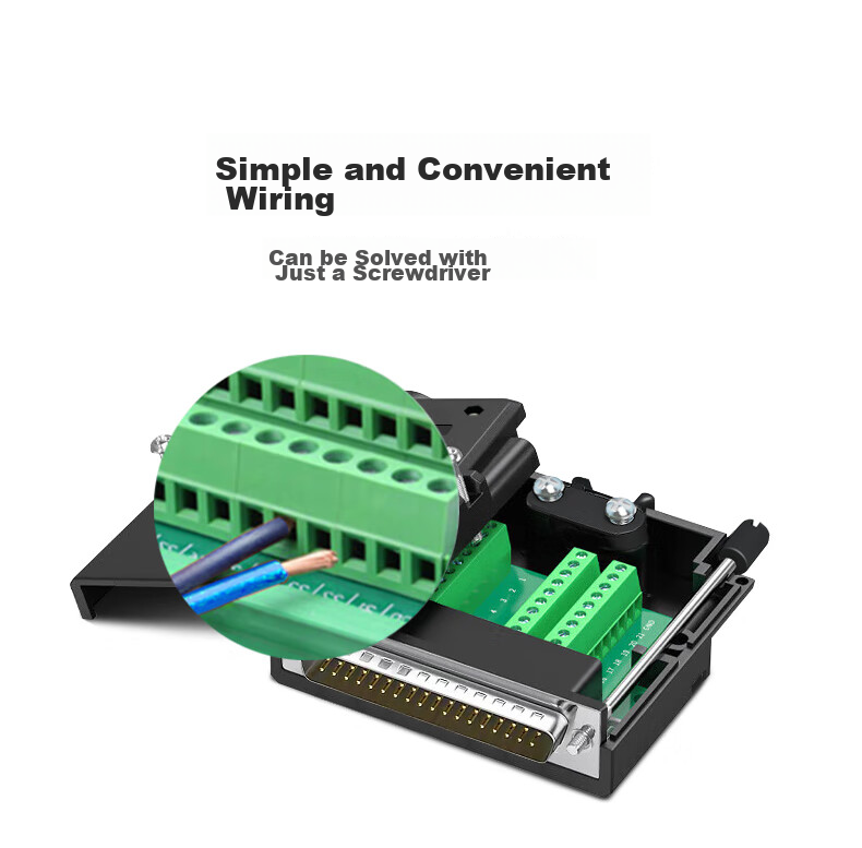 KSRGB DB37 Solderless Connector, 37-Pin Adapter Cable Terminal Connector, Male Connector KS-D