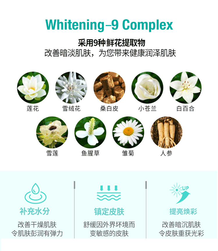 韩国进口 格丽松Guerisson 九朵云 9Complex焕彩提亮面霜 50ml/盒 白皙净透 提亮肤色 消除暗沉 进口超市