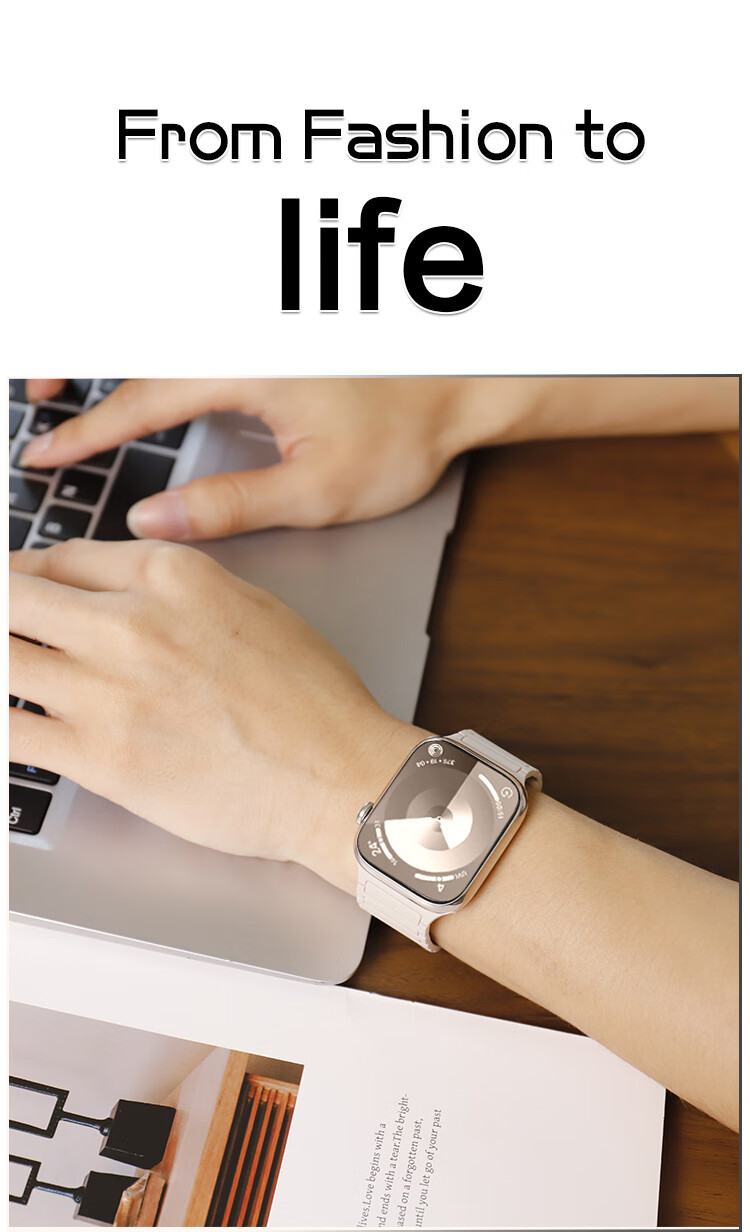 Ремешок MSSM для Apple Watch S11/S10, силиконовый, с магнитным креплением, спортивный, цвет "Звездная пыль"