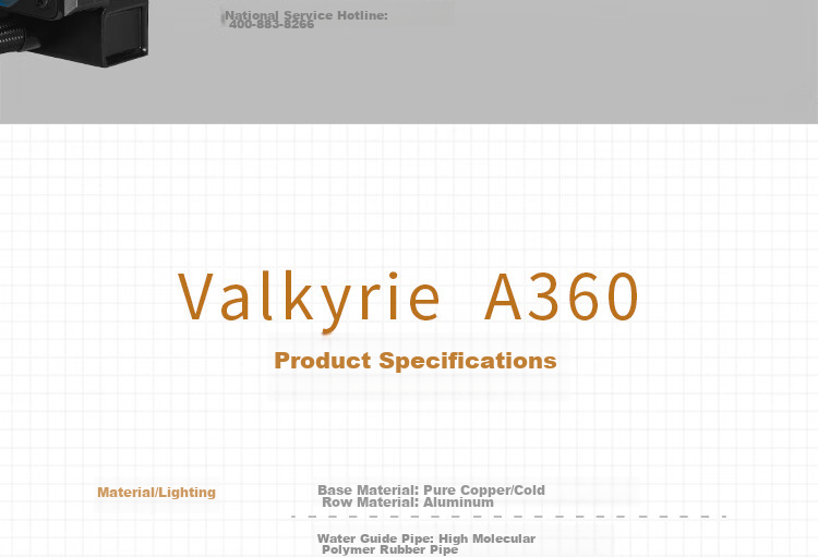 Система охлаждения процессора VALKYRIE A360 VK, универсальная, с ARGB подсветкой