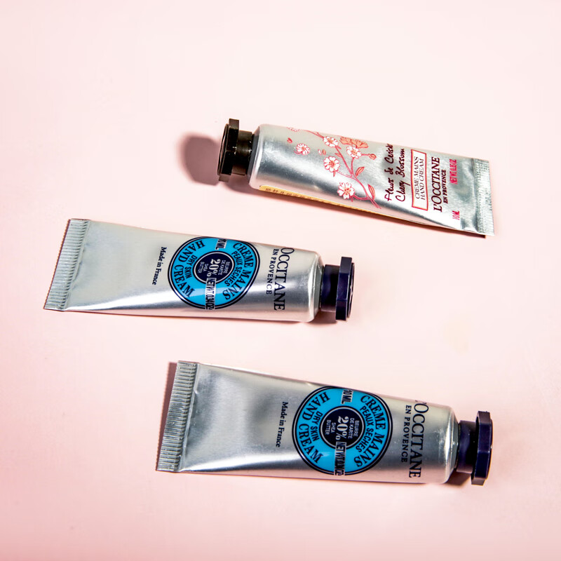 欧舒丹（L'OCCITANE）护手霜3支装 甜蜜樱花 经典乳木果 两款随机发 10ml*3 小样 1号店