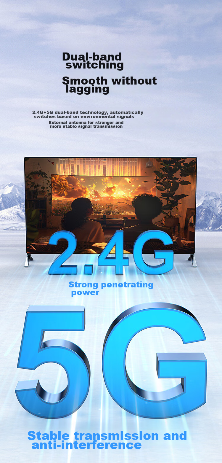 Shengwei Беспроводное устройство для зеркалирования экрана, 5G, горизонтальный и вертикальный экран, синхронизация аудио и видео, универсальный инструмент, совместимый с Apple и Android телефонами и ноутбуками для подключения к телевизорам DHD0010G