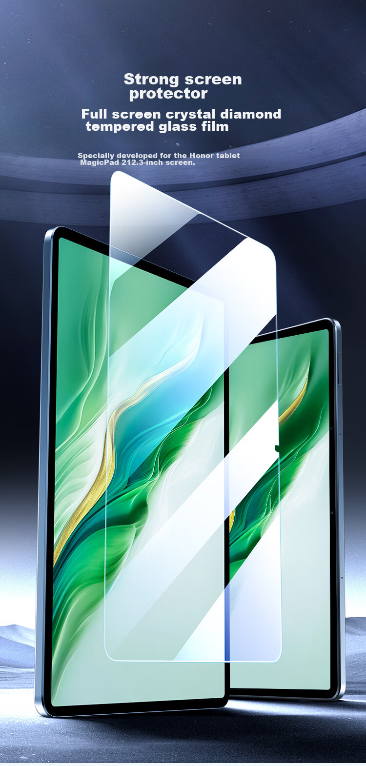 Защитная пленка BIAZE для Honor MagicPad 2024, 12.3 дюйма, HD, закаленное стекло, полное покрытие, противоударная, антистатическая