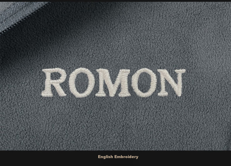 Мужская куртка ROMON, осенне-зимняя, повседневная, трендовая, с флисовой подкладкой и воротником-стойкой, мягкое флисовое пальто для мужчин, синяя, размер A4XL