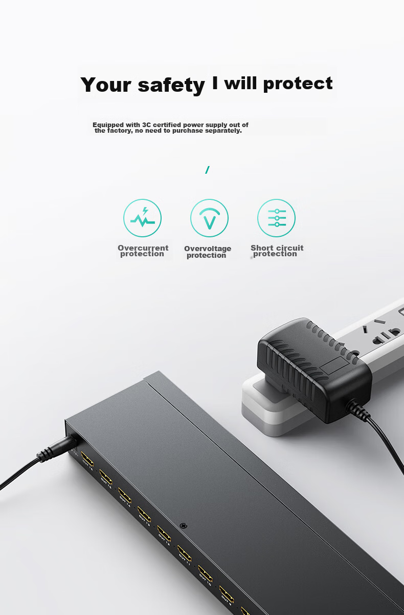 HDMI-сплиттер MT-viki MT-SP1016, 1 вход 16 выходов, 4K@30Hz, металлический корпус