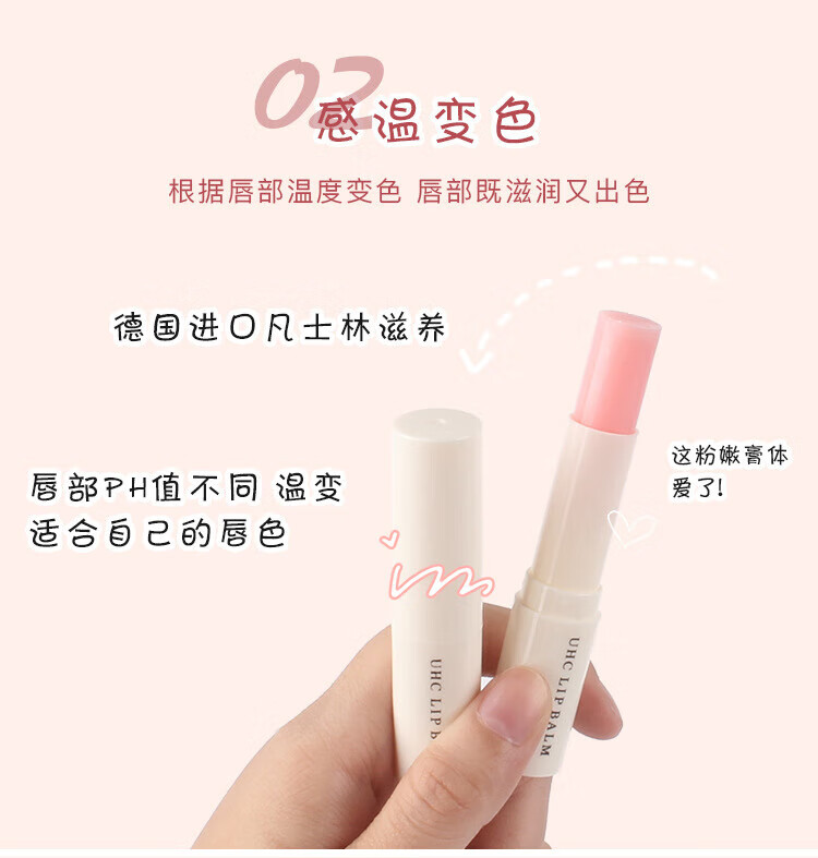 UHC凡士林润唇膏变色保湿补水嘴唇防干裂脱皮去死皮淡化唇纹唇炎唇膜