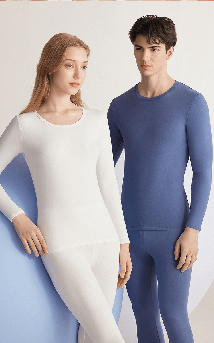 Женский комплект термобелья Dushiliren, 95% хлопок Lycra, антибактериальный, бесшовный, осенний топ и брюки