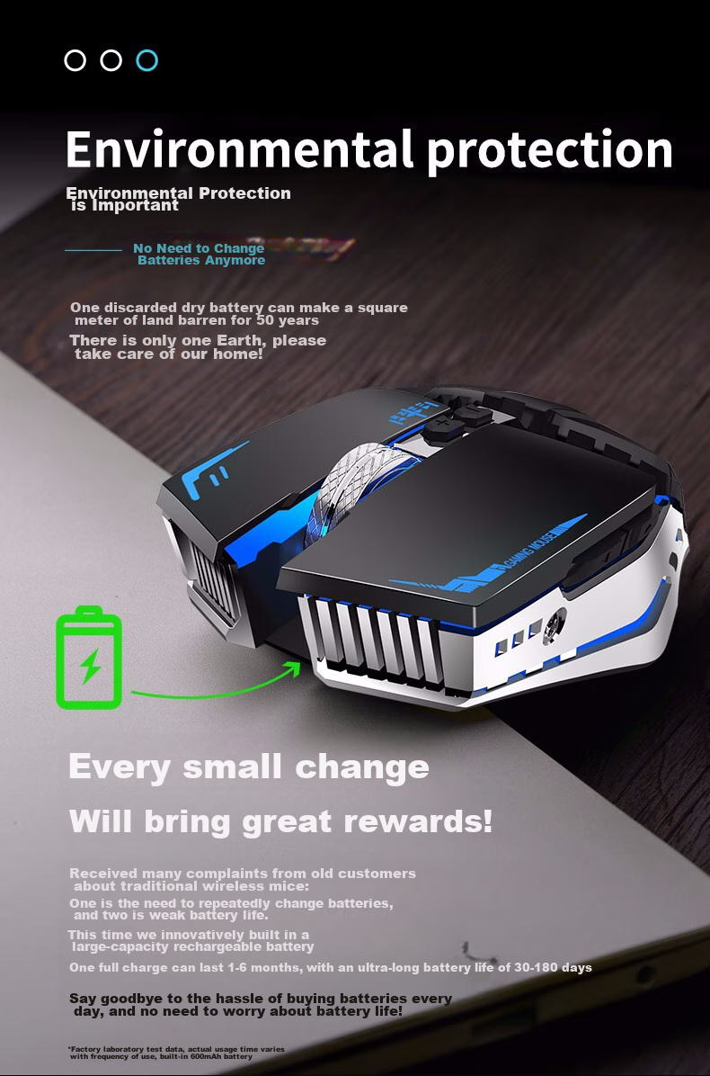 Беспроводная игровая мышь EWEADN G305, двухрежимная Bluetooth, перезаряжаемая, для ПК, планшета, ноутбука, PUBG E-Sports