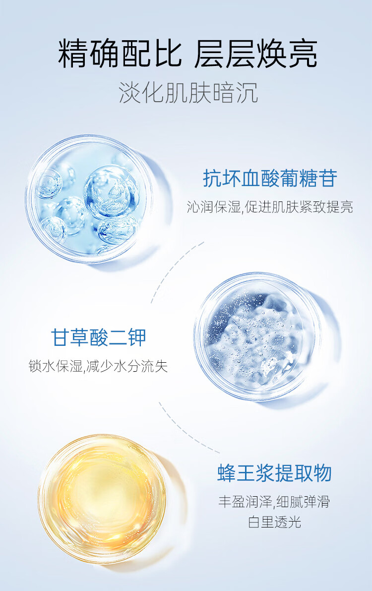 肌美精（Kracie）3D蓝VC美白提亮补水面膜4片/盒持美白特证