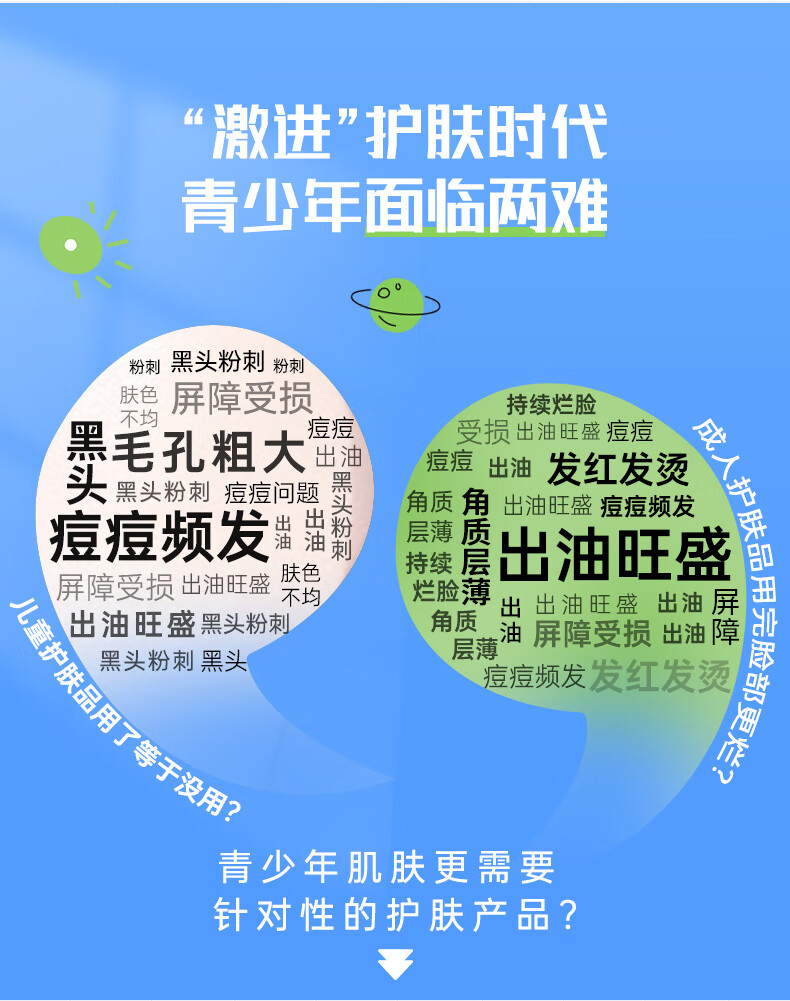 艾芭薇（Erbaviva）青少年祛痘净颜润肤乳100g 青春期初高中男女学生油痘肌适用 
