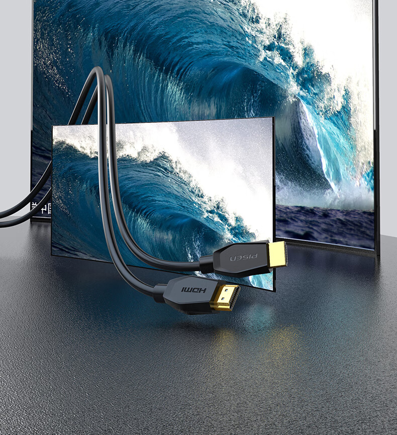 Кабель Pisen HDMI 2.0, 4K, 1 метр, для проекторов, ноутбуков, телевизоров, приставки
