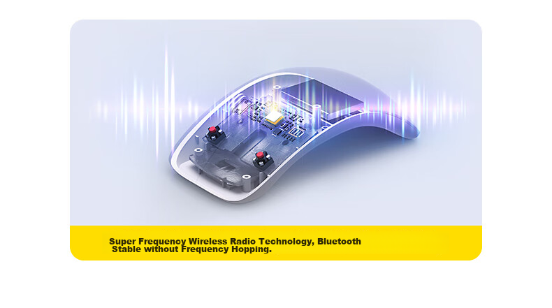 Беспроводная мышь W&P Bluetooth Tri-Mode, портативная, эргономичная, перезаряжаемая, совместимая с Apple Mac, Huawei, Microsoft
