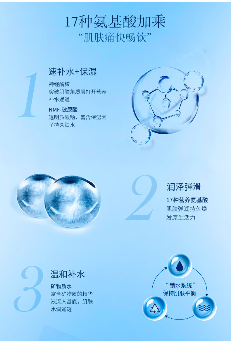 丽得姿（LEADERS）美蒂优氨基酸补水保湿面膜韩国10片*25ml收缩毛孔深层滋润