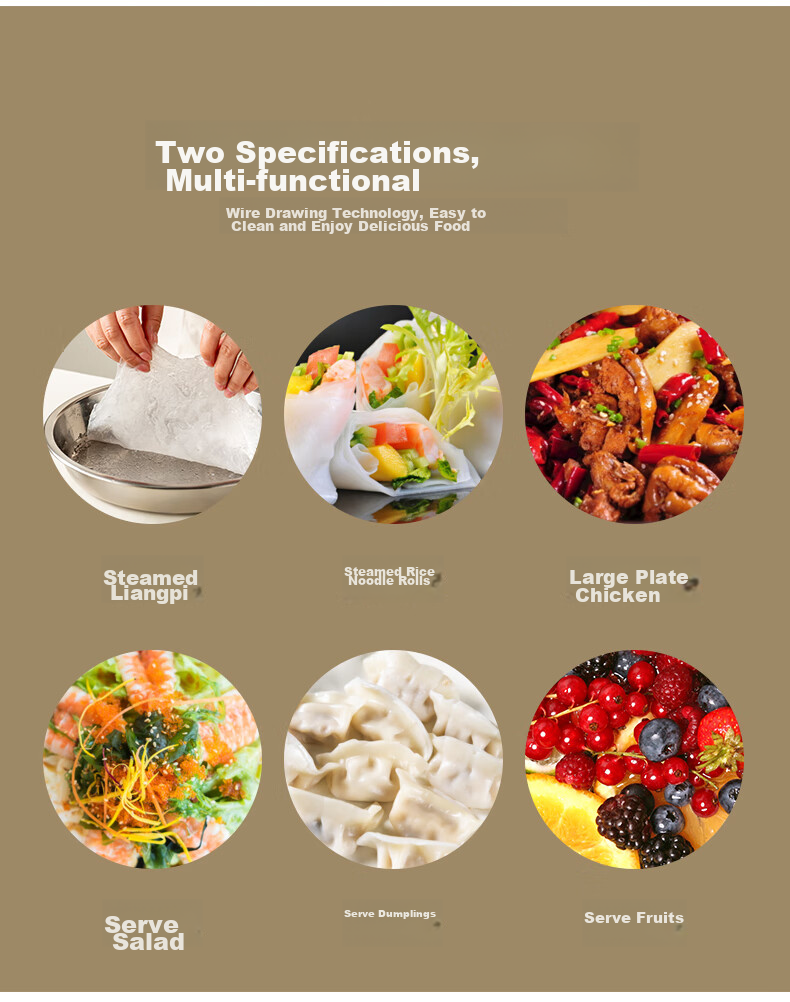 Тарелка Onlycook из нержавеющей стали 304, утолщенная, для фруктов, чая, риса, холодного мяса, круглая, диаметр 28 см