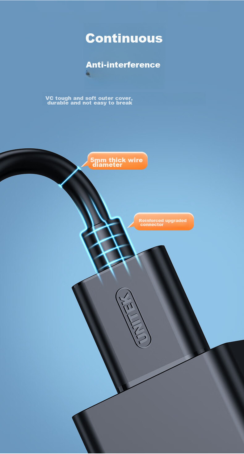 USB-хаб UNITEK Y-3089ABK, 4 порта USB 3.0, кабель 1.2 м, черный
