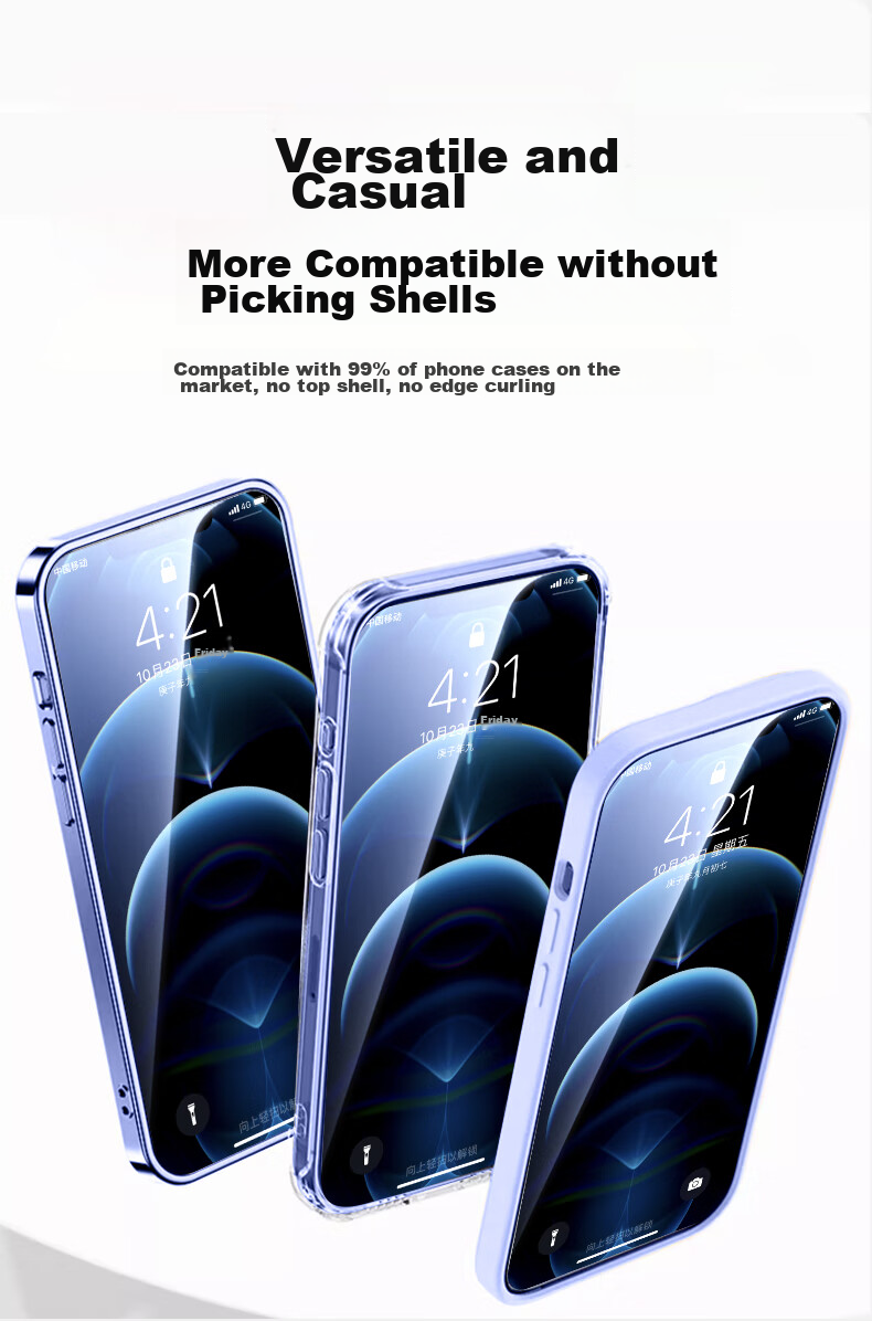 Защитное стекло для экрана DIVI для Apple iPhone 12 Pro Max, противоударное, антибликовое, антишпионское, 2 шт.