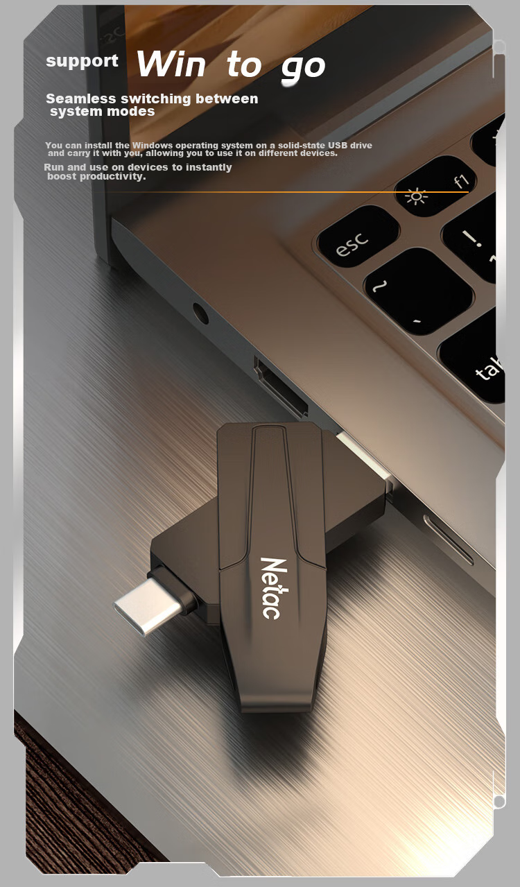 USB-накопитель Netac US8 512GB, Type-C, USB 3.2