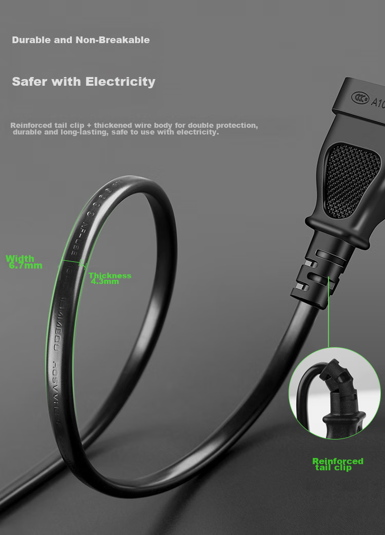 Кабель CABLE CREATION DZ134, 1 м, черный, угловой штекер, двухжильный, 10А, медь, для электромобилей, вентиляторов, адаптеров
