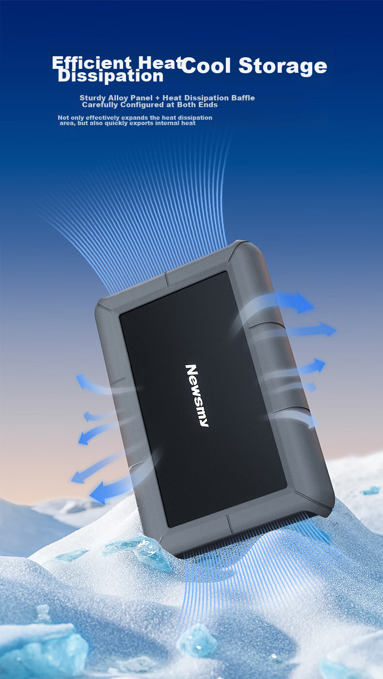 Портативный жесткий диск Newsmy Xingji Series, 3.5 дюйма, настольное хранилище, Type-C USB 3.1, 4 ТБ, черный