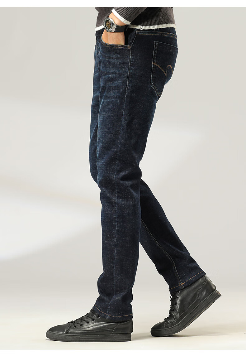 Zengzhi / Zengzhi Мужские джинсы в стиле Business Casual 928010 Сине-черные Размер 31