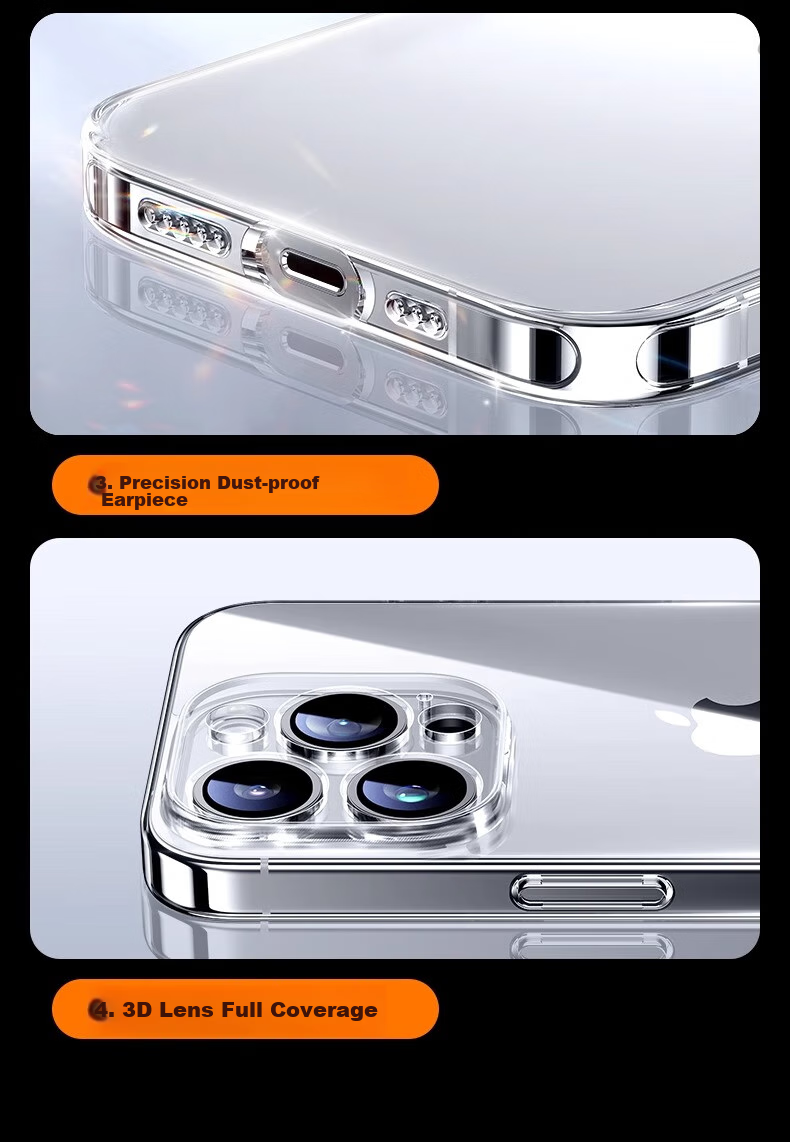 Защитный чехол DIVI для Apple iPhone 16, прозрачный, противоударный, ультратонкий, с полной защитой объектива