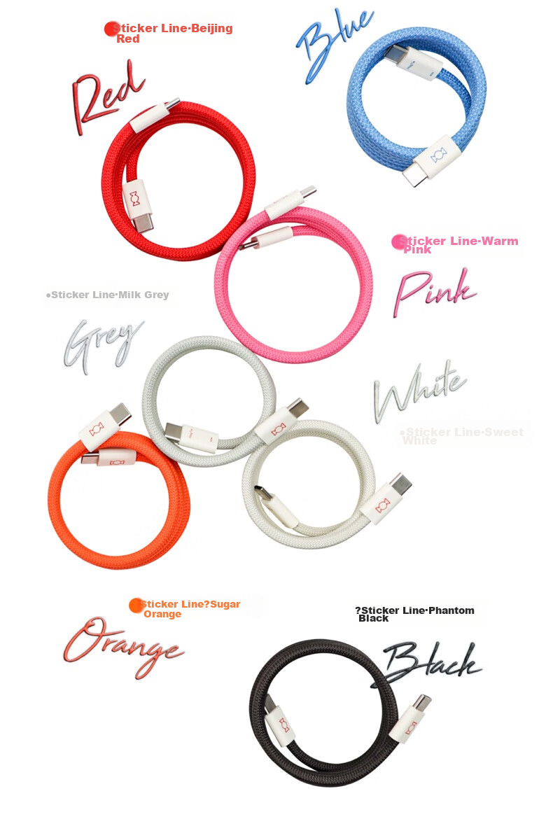 Магнитный кабель CANDYSIGN MagTie 100W USB A-C Sweet White для iPhone, iPad, ноутбуков, 1 метр