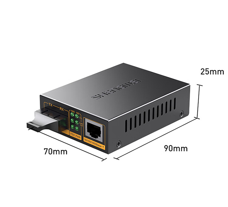 Оптический трансивер Shengwei BGH211AB Gigabit, одномодовый, двухволоконный, конвертер, 1 свет 1 электричество, SC интерфейс 20 км, пара