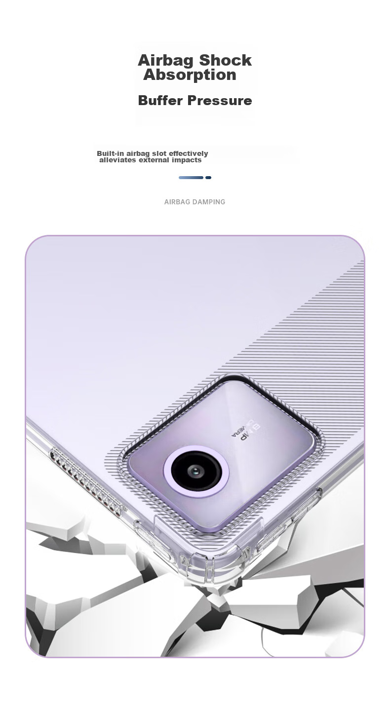 Защитный чехол BIAZE для Lenovo Xiaoxin Pad 2024 11 дюймов, прозрачно-белый, из ТПУ, с защитой от падения