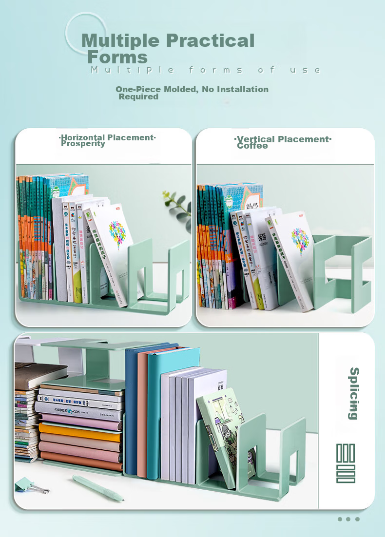 Подставка для книг Shuxing, настольная, для студентов, фиксированная, 4 секции, прозрачная