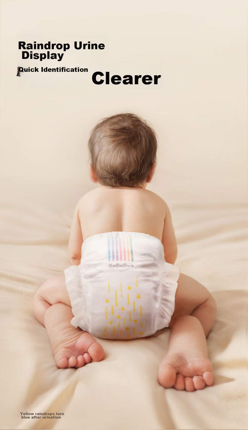 Подгузники Bebebus Ultra-Thin Breathable Diapers, размер NB, 54 шт., для новорожденных, для сна, на всю ночь