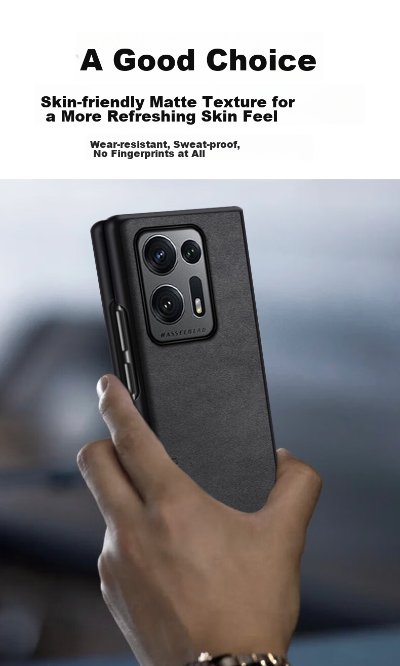 Чехол для телефона Shangsu для OPPO Find N2, защитный чехол из овчины, с откидным экраном, противоударный кожаный чехол для женщин и мужчин, графитовый серый