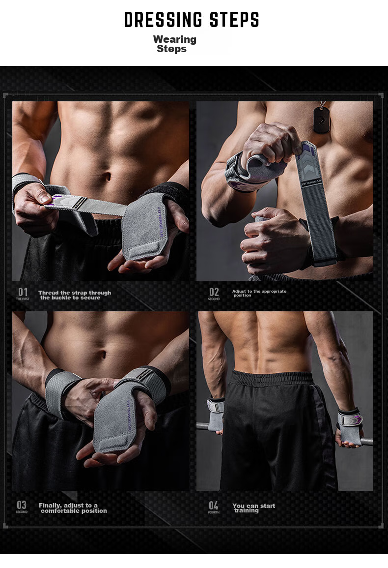 Ремешок для тяги FITTER GEAR, с защитой ладони, для мужчин и женщин, фитнес-перчатки и ремешок для поддержки запястья