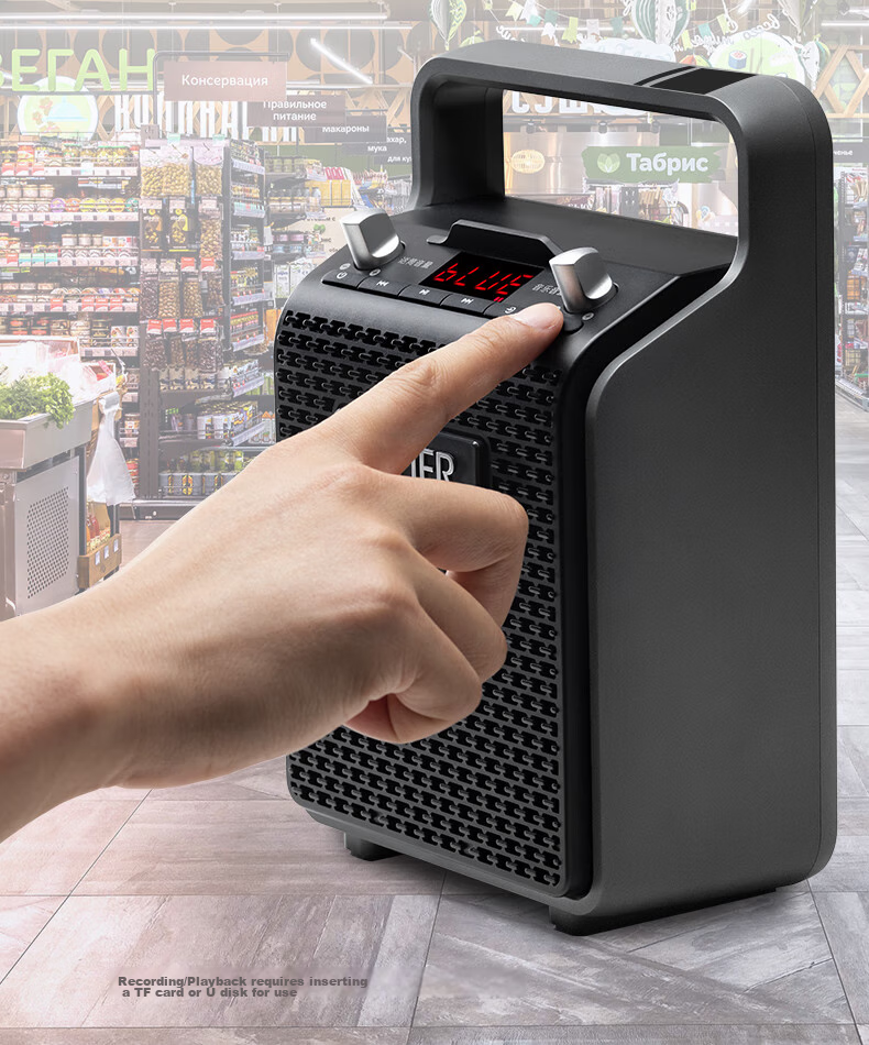 Портативная Bluetooth-колонка EDIFIER PP205S с двумя микрофонами, для караоке и усиления звука, Moonlight White