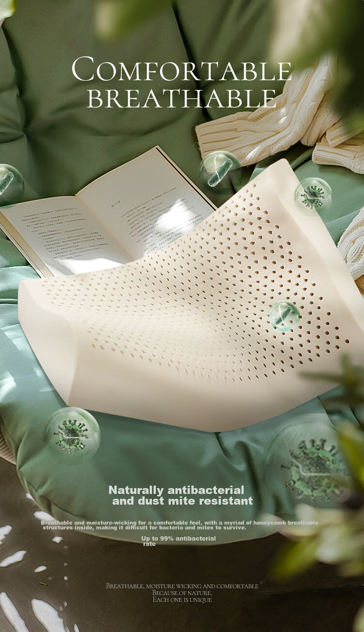 Натуральная латексная подушка Dunlopillo ECO Butterfly, импортная, из натурального латекса из Шри-Ланки