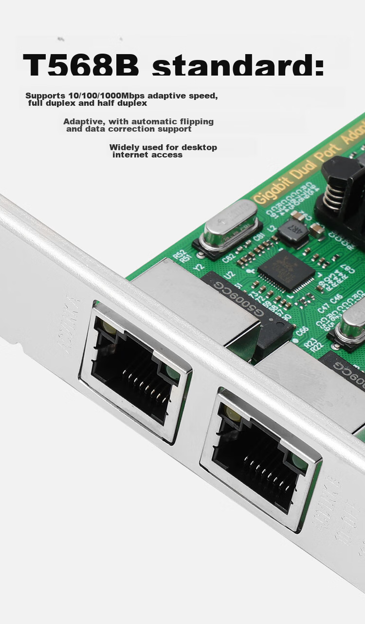 Сетевая карта MOGE MC2249, Gigabit Ethernet, 2 порта RJ-45, PCIe