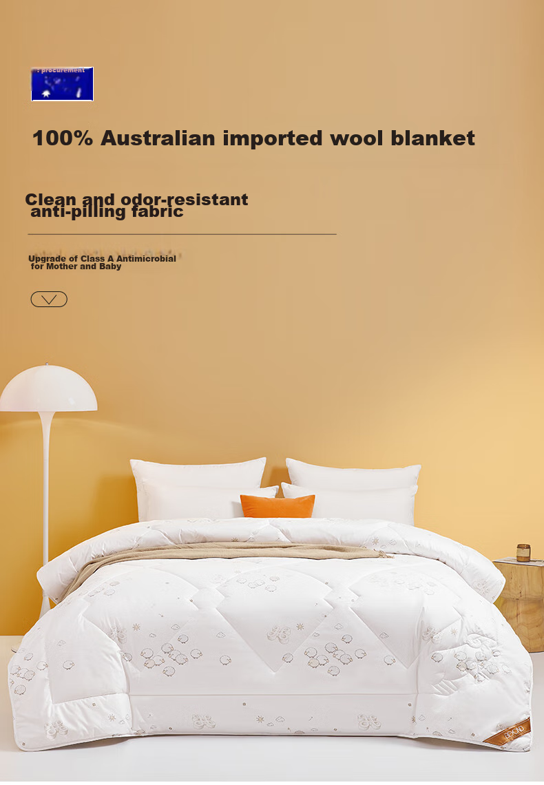 Одеяло BEYOND Home Textiles, 100% австралийская импортная шерсть, антибактериальное, утолщенное зимнее одеяло, 220*240 см