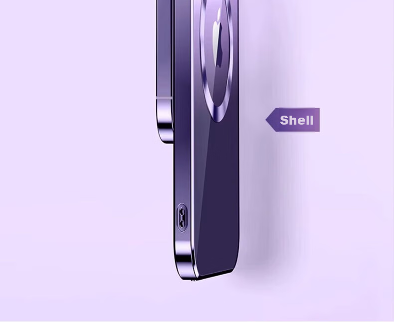 Чехол для iPhone 16 Pro ZHIWEISHI, противоударный, с защитой объектива, прозрачный, ультратонкий, с магнитом, графитовый черный