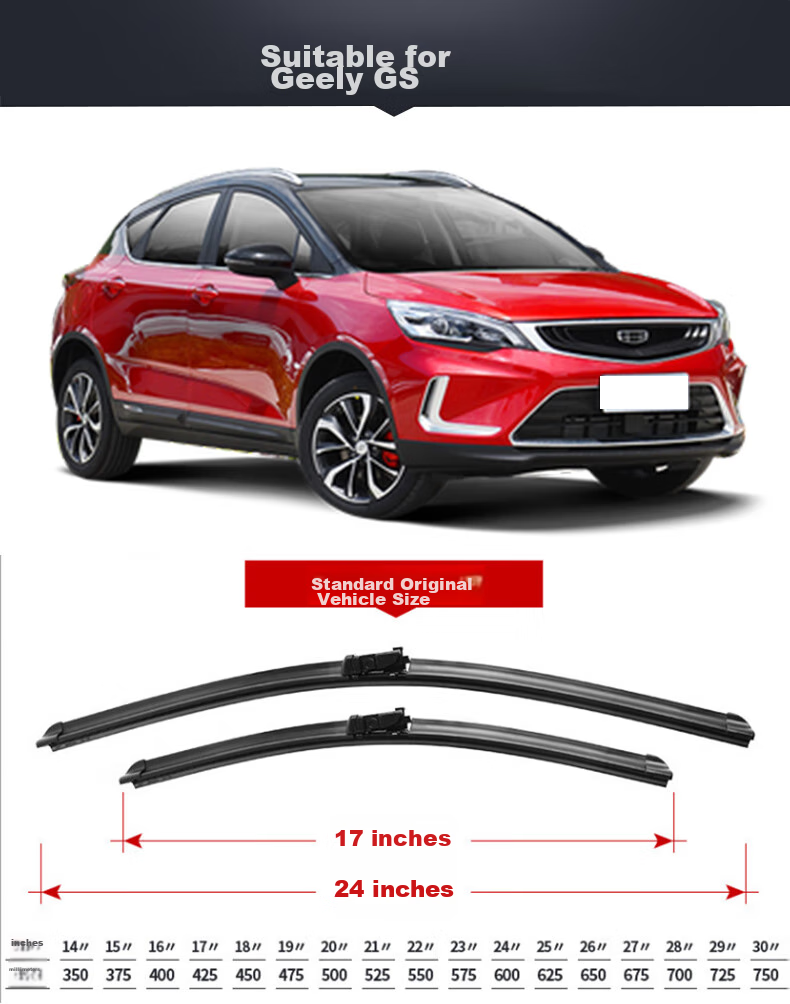Комплект щеток стеклоочистителя Meisim для Geely Dihao GS, оригинальный размер, 2 шт.