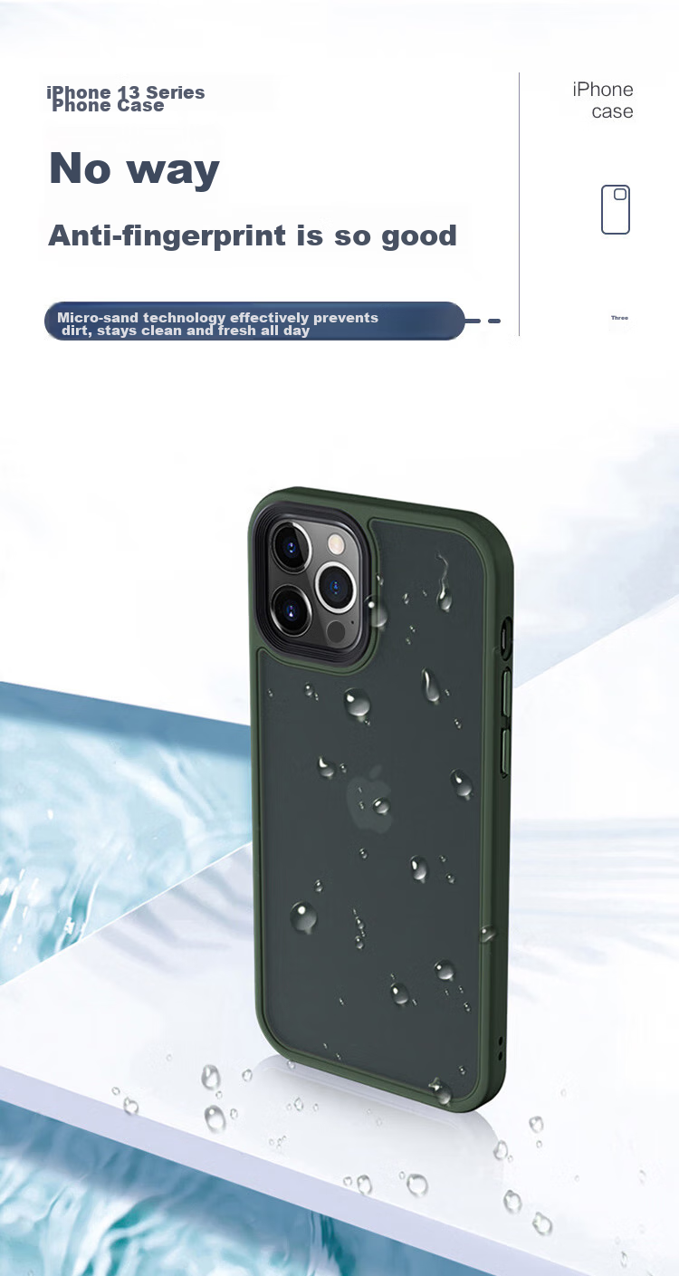 Чехол PISEN для iPhone 13, матовый прозрачный, противоударный, черный