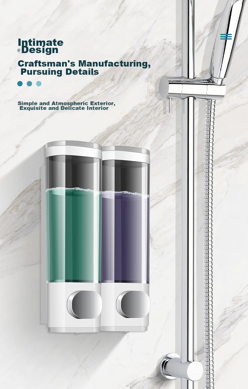 Диспенсер для мыла MODUN M-9010, настенный, двойной, 300 мл x 2, ABS пластик