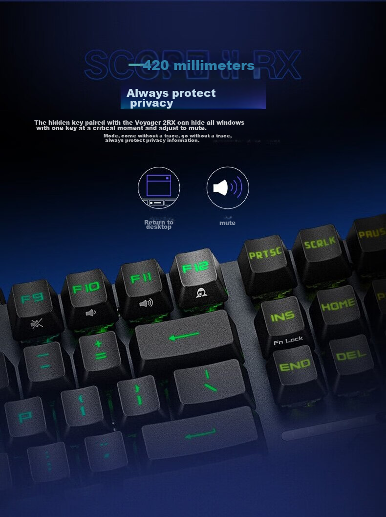 Механическая клавиатура ROG Ranger 2 RX PBT Edition, проводная, игровая, с RGB-подсветкой, черная