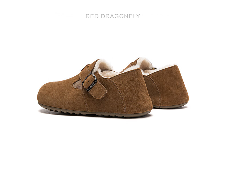 Женские туфли RED DRAGONFLY, осенне-зимние, на плоской подошве, с круглым носком, винтажный стиль, артикул WBB34453, цвет верблюжий, размер 37