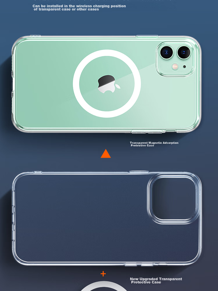 Чехол ESCAPE для iPhone 11, MagSafe, прозрачный, противоударный, TPU