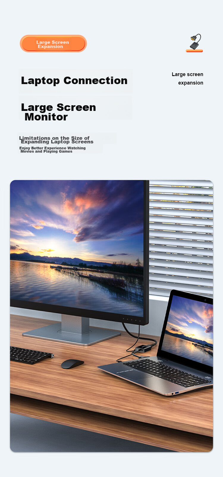 Shengwei VGA - HDMI адаптер с аудио и питанием, 1080P, черный, AVH1025G