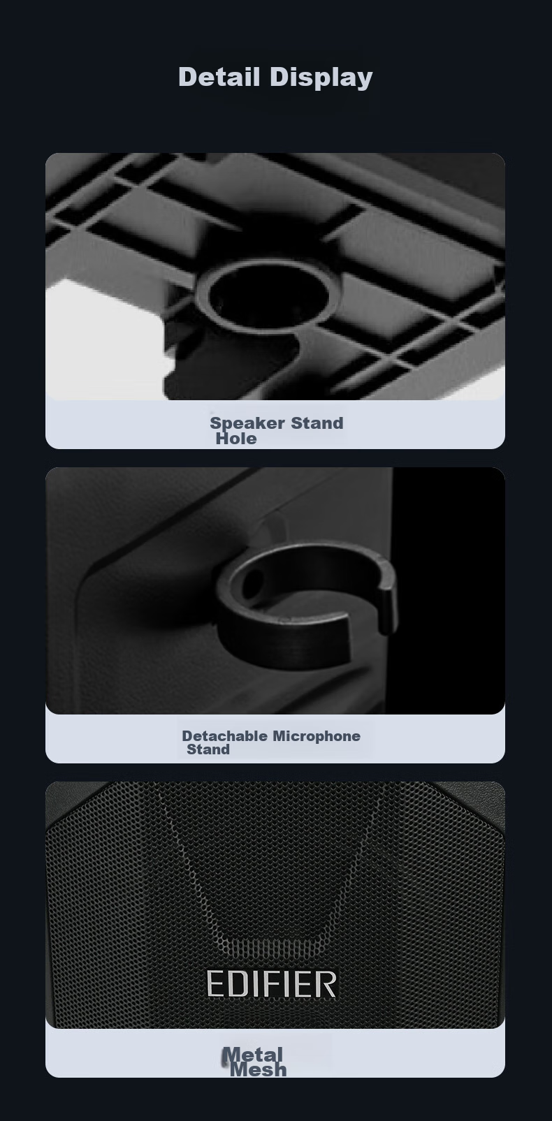 EDIFIER PP208 Портативная акустическая система с Bluetooth, 8-дюймовый сабвуфер для караоке, сцены, конференций, обучения и домашнего использования