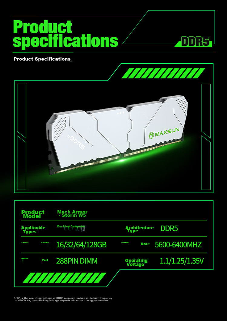 Комплект оперативной памяти MAXSUN Deepseek AI Hardware, 32 ГБ (2x16 ГБ) DDR5 6000 МГц, XMP&EXPO