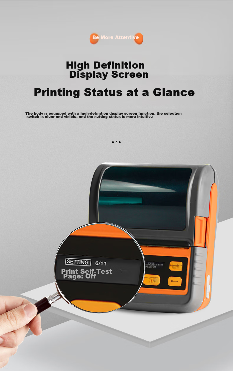 Термопринтер Gprinter GP-M322, портативный, Bluetooth, для печати этикеток, ценников, чеков, накладных