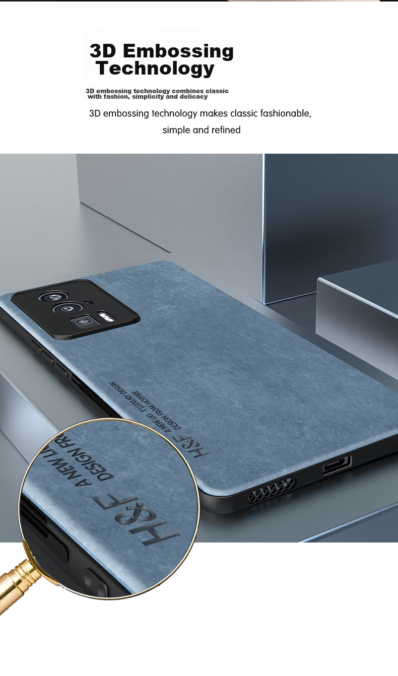 Чехол HotFire для Xiaomi Redmi K60, кожаный, синий
