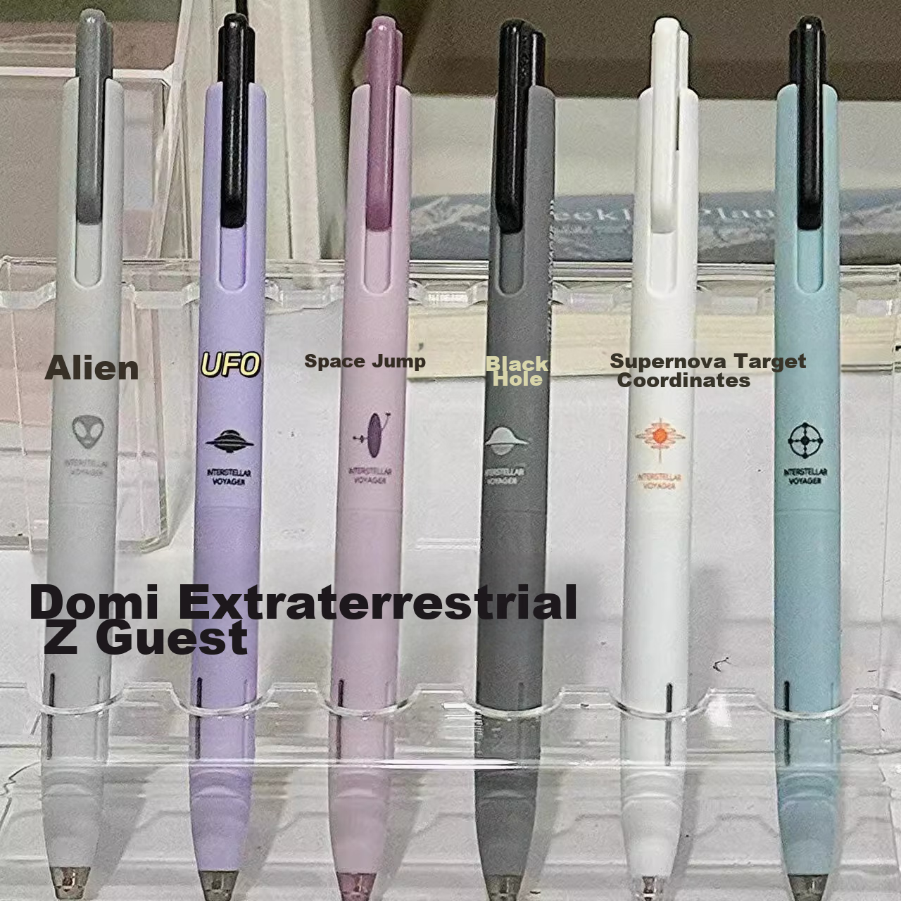 Ручка шариковая Dongmi DM864, набор из 6 штук, черный стержень, 0.5 мм, для школы и офиса, быстрая сушка